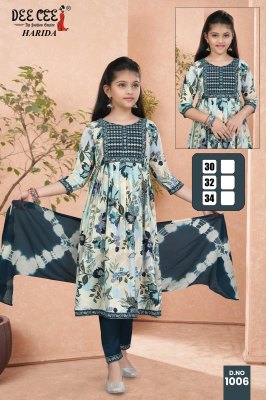 Kansi by deecee Rayon printed naira cut embroidered readymade suit collection at low rate readymade suit catalogs