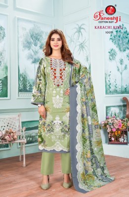 Karachi King vol 1 by Ganeshji Pure Heavy Soft Cotton Digital Style Print Pure Pakistani Prints suit collection at low rate dress material catalogs