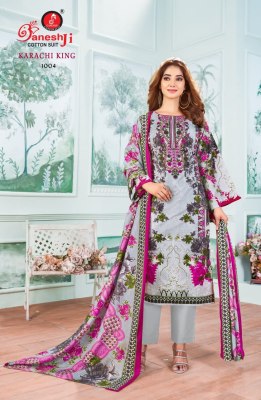 Karachi King vol 1 by Ganeshji Pure Heavy Soft Cotton Digital Style Print Pure Pakistani Prints suit collection at low rate dress material catalogs