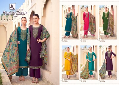 Karachi beauty 2 by Alok Suit Pure Cotton Fancy Embroidered Unstitched suit collection with low rate salwar kameez catalogs