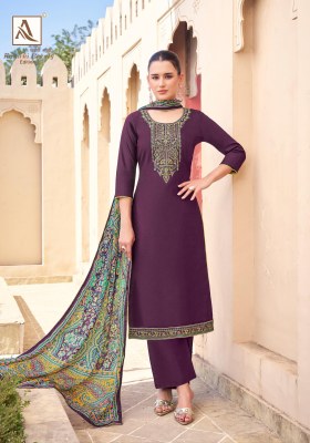 Karachi beauty 2 by Alok Suit Pure Cotton Fancy Embroidered Unstitched suit collection with low rate salwar kameez catalogs