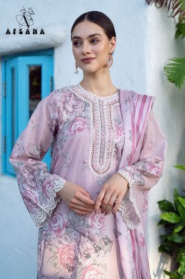 Karachi lawn 02 by Afsana premium pure lawn kurti pant with dupatta catalogue Karachi suits catalogs