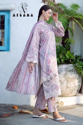 Karachi lawn 02 by Afsana premium pure lawn kurti pant with dupatta catalogue Karachi suits catalogs