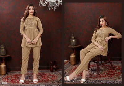 Karigiri vol 1 by Moksh Maaza cotton hand work 2 pocket co ord set catalogue Size wise Combo Set