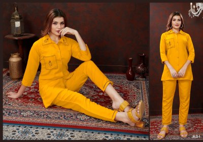 Karigiri vol 1 by Moksh Maaza cotton hand work 2 pocket co ord set catalogue Size wise Combo Set