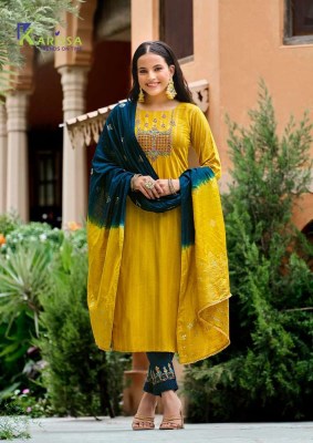 Karissa Anushka Viscose Rayon Top Pant Dupatta Set Wholesale Kurti Catalogue  kurtis catalogs