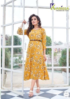 Karissa Kinlee Nx Vol 1 A Line Premium Rayon Kurti catalogue wholesaler  kurtis catalogs