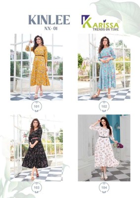 Karissa Kinlee Nx Vol 1 A Line Premium Rayon Kurti catalogue wholesaler  kurtis catalogs