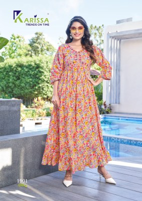 Karissa Niharika mal cotton printed readymade kurti catalogue at affordable rate gown catalogs