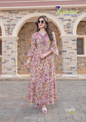 Karissa Niharika mal cotton printed readymade kurti catalogue at affordable rate gown catalogs