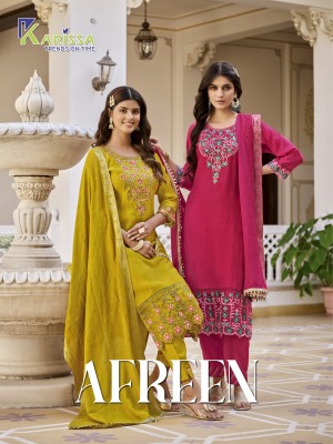 Karissa by Afreen LIVA Premium pure fancy karachi readymade suit catalog at wholesale price Karissa 