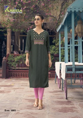 Karissa by Charvee heavy reyon thread work kurti pant and dupatta catalogue  readymade suit catalogs