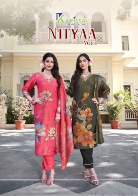 Karissa by Nityaa vol 1 Fancy digital printed top bottom with dupatta  with low rate 