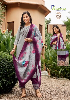 Karissa by Vidisha vol 8 premium rayon fancy kurti pant and dupatta catalogue at affordable rate readymade suit catalogs