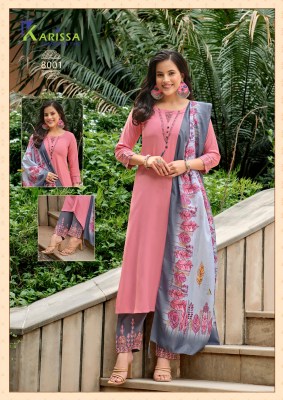 Karissa by Vidisha vol 8 premium rayon fancy kurti pant and dupatta catalogue at affordable rate readymade suit catalogs