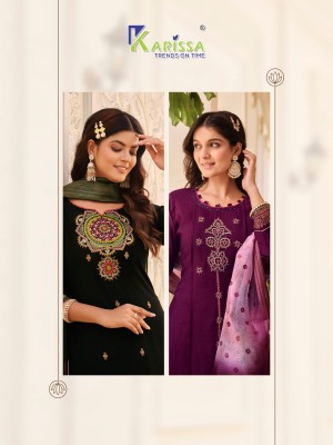 Karissa by bandhej fancy digital printed kurti pant and dupatta catalogue at low rate readymade suit catalogs