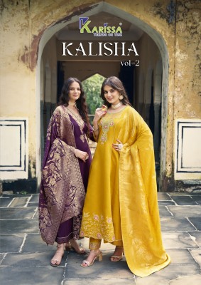 Karissa vol 2 by Karissa Premium Roman Silk Readymade suit catalogue at affordable rate Karissa 