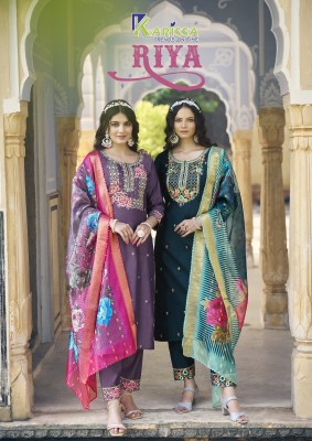 Karrisa by Riya premium heavy Khatali work top bottom and dupatta at low rate  Karissa 