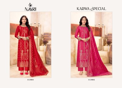 Karwa by Naari pure muslin handwork unstitched salwar suit catalogue salwar kameez catalogs