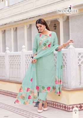 Kashmira by Wooglee Soft Cotton Thread Handwork readymade suit with affordable rate  readymade suit catalogs