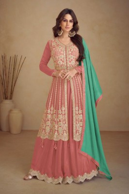 Kashvi by Gulkayra designer real chinon embroidered sharara suit catalogue at amaviexpo fancy sharara suit Catalogs