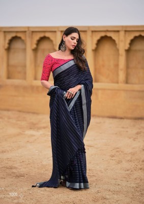 Kashvi creation by Abhilasha vol 3 Linen silk saree with embroidered blouse catalogue at affordable rate sarees catalogs