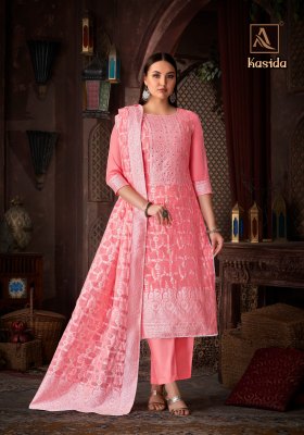 Kasida by Alok Pure Hand Weave Jaquard Designer unstitched suit at amaviexpo salwar kameez catalogs