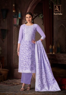 Kasida by Alok Pure Hand Weave Jaquard Designer unstitched suit at amaviexpo salwar kameez catalogs