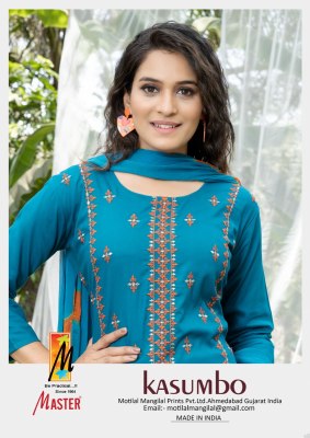 Kasumbo by master reyon embroidered top palazzo catalogue at affordable rate readymade suit catalogs