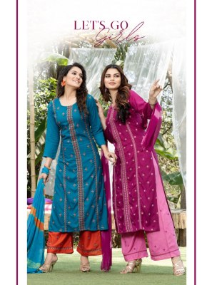 Kasumbo by master reyon embroidered top palazzo catalogue at affordable rate readymade suit catalogs