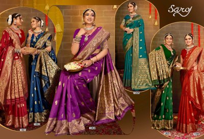 Katha Meetha by Saroj Soft silk Rich pllu silk saree with blouse at wholesale price sarees catalogs