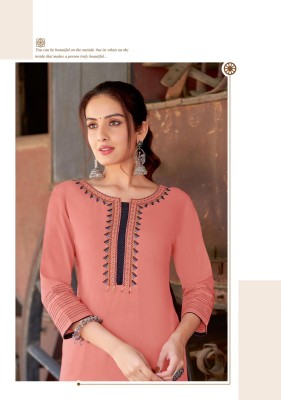 Kaveri by Kadlee Heavy reyon embroidered straight kurti catalogue at affordable rate  kurtis catalogs