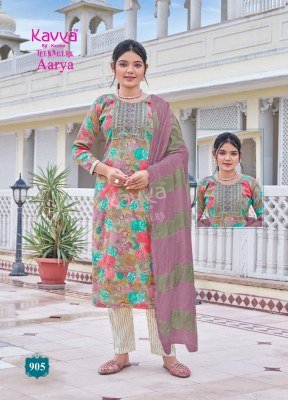 Kavya Aarya Vol 9 Teenage Girls Straight Cut Capsule Foil Print Kurti Set with Embroidered Neck  Comfort Fit Pants And Premium Chanderi Dupatta Set kurtis catalogs