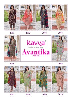 Kavya Avantika Vol 2 Straight Cut Kurti Pant Dupatta Set Wholesale Price  readymade suit catalogs