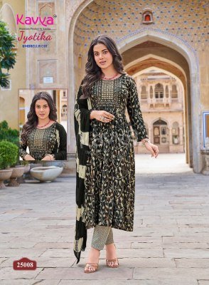 Kavya Jyotika Vol 25 Umbrella Cut Capsule Foil Print Suit with Nazneen Chiffon Dupatta Wholesale Ethnic Collection kurtis catalogs