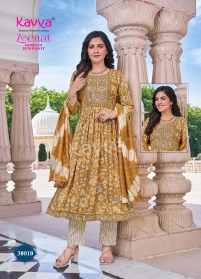Kavya Zeenat Vol 30 Capsule Foil Print Embroidered Neck Top  Pant with Pocket And Chanderi Sequence Dupatta Suit Set Wholesale      kurtis catalogs