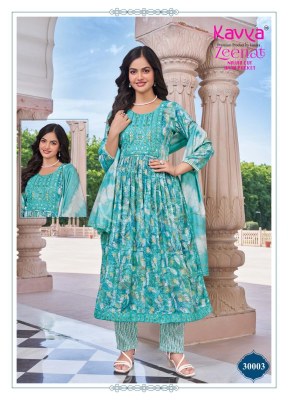 Kavya Zeenat Vol 30 Capsule Foil Print Embroidered Neck Top  Pant with Pocket And Chanderi Sequence Dupatta Suit Set Wholesale      kurtis catalogs
