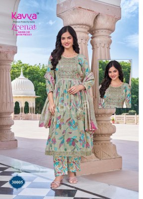 Kavya Zeenat Vol 30 Capsule Foil Print Embroidered Neck Top  Pant with Pocket And Chanderi Sequence Dupatta Suit Set Wholesale      kurtis catalogs