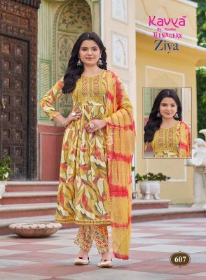 Kavya Ziya Vol 6 Nayra Cut Capsule Foil Print Suit Teenage Kids Ethnic Wear Wholesale Collection kurti pant with dupatta Catalogs