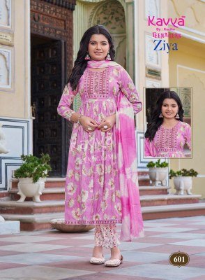 Kavya Ziya Vol 6 Nayra Cut Capsule Foil Print Suit Teenage Kids Ethnic Wear Wholesale Collection kurti pant with dupatta Catalogs