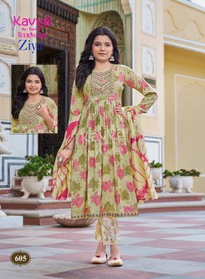 Kavya Ziya Vol 6 Nayra Cut Capsule Foil Print Suit Teenage Kids Ethnic Wear Wholesale Collection kurti pant with dupatta Catalogs