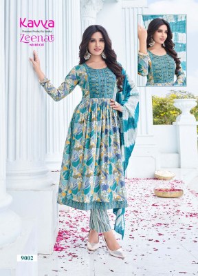 Kavya by Zeenat vol 9 capsule foil print Narya cut readymade suit catalogue at affordable rate readymade suit catalogs