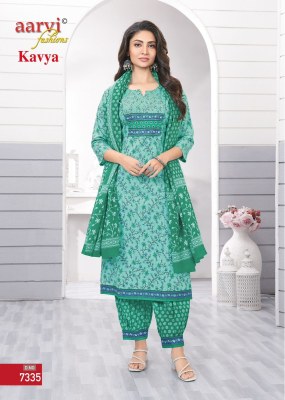 Kavya vol 1 by Aarvi fashion premium cotton kurti pant and dupatta  catalogue  readymade suit catalogs