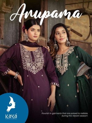 Kaya Anupama Roman Silk Readymade Salwar Kameez catalogue wholesaler  Kaya kurti