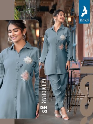 Kaya By Gulmohar kurti co ord set with work kurtis catalogs