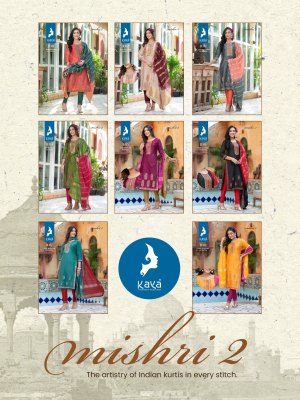 Kaya By mishri 2 fancy straight kurti bottom with dupatta catalogue kurtis catalogs