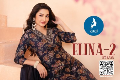 Kaya Kurti Elina 2 Designer Straight Kurti Pant Set with Chanderi Sequence Dupatta  Wholesale kurtis catalogs