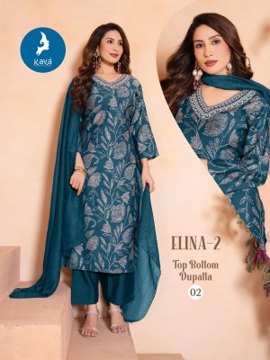 Kaya Kurti Elina 2 Designer Straight Kurti Pant Set with Chanderi Sequence Dupatta  Wholesale kurtis catalogs