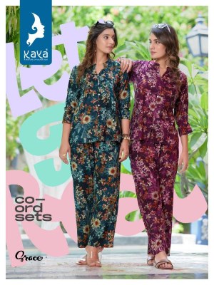 Kaya Kurti Grace Rayon western co Ord sets collection   Kaya kurti