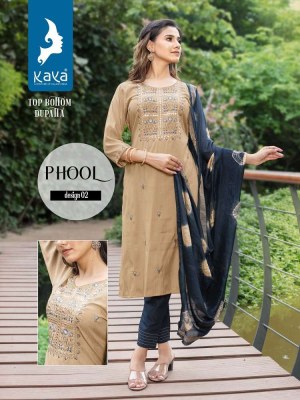 Kaya Kurti Phool Rayon Top Pant Dupatta Set wholesale Kurti catalogue   kurtis catalogs